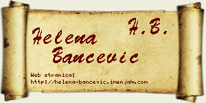 Helena Bančević vizit kartica